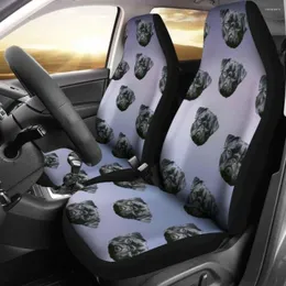 Car Seat Covers Pug Cover Black Pack Of 2 Universal Front Protective
