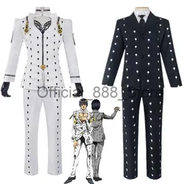 Anime jojos Bizarre Adventure Bruno Bucciarati Cosplay Costume Black White garnitury mundury zentai pełny zestaw x0830
