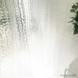 Duschvorhänge, Badezimmer-Vorhang, Dusche, verdickt, durchsichtig, breit, transparenter 3D-Badezimmer-Duschvorhang mit R230831