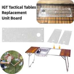 Camp Furniture Camping Table Replacement Unit With 33mm Circular Hole Combination Picnic Acrylic Transparent Board For IGT Tactical