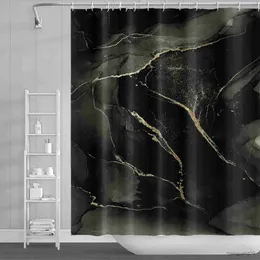 Shower Curtains Marble Pattern Texture Shower Curtains Abstract Gradient Bathroom Waterproof Bath Curtain Home Decor with R230830
