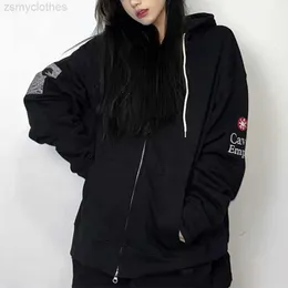 Felpe con cappuccio da uomo Felpe di alta qualità Plus Velluto CAVEMPT CE Moda Felpa con cappuccio da uomo 1 1 Ricamo riflettente Felpe da donna Cav Empt Coppia Pullover