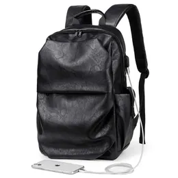 Waterproof Laptop Backpack Anti-Theft Protective Bag Notebook 13.3 14 15.6 Inch PU Case For Macbook Air Pro HP USB Charger Men HKD230828