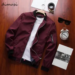 Mens Jackets DiMusi Spring Bomber Zipper Jacket Male Casual Streetwear Hip Hop Slim Fit Pilot Baseball Coats Men Clothing Plus Size 4XL 230829