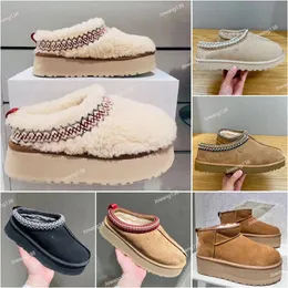 Kvinnor Tasman tofflor Designer Tazz Slide Fashion Woolen Slipper Luxury Keep Warm Mini Platform Boot Disquette Shoes Outdoors Snow Boots Storlek 35-42