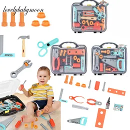 Tools Workshop Children s Toolbox Engineer Simulation Repair suitcase Pretend Toy Electric Drill Screwdriver Tool Kit Play Box Set 230830