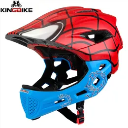 Cycling Helmets KINGBIKE Bicycle Helmet for Kids Detachable Full Face Bike Helmet MTB Mountain Road Cycling helmet for kids Cascos Ciclismo 230829