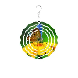 DHL500pcs Party Favor Sublimation DIY White Double Sided Aluminium Wind Bell 3Inch Christmas Pendant