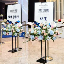 Dekorativa blommor 60/65 cm Bröllop Välkommen skylt Fake Artificial Floral Props Marriage Party Arch Deced Fönster Display