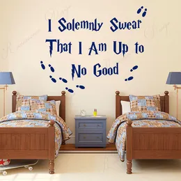 Wall Stickers I Solemnly Swear That Am Up To No Good Quotes Sticker Vinyl Home Decor Kids Boys Room Marauders Map Harry P Decals 4260 230829