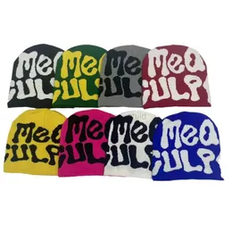 Boll Caps Mea Culpa Sticked Hat Men's and Women's Jacquard Popular Hip Hop Hat Letter Hat 230831