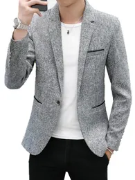 Мужские костюмы Blazers Fashion Casual Men Blazer Cotton Slim Corea Style костюм Masculino мужской одежда плюс 4xl 230829