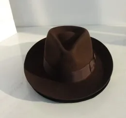 Szerokie grzbietowe czapki wełna wełna fedora czapka unisex poczuć fedoras dla dorosłych moda trilby na nakrycia głowy mans cap b8130 230829