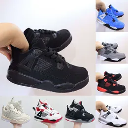 Scarpe per bambini 4s Designer Sneakers 4S Black Cat Youth Boys Girls Runners Platform Athletic Trainer Athletic Childrens Sneaker Sneaker Shoe Times 25-35