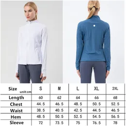 LL-8014 Activewear Yoga Outfits Fitness Wear Womens Sportswear Outer Jackets Outdoor Apparel Casual Adult Running Exercise Trainer Long Sleeve Tops