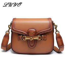 Sacos de noite LUYO Moda Saddle Couro Bolsas De Luxo Mulheres Sacos Designer Crossbody Bags Para Mulher Ombro Mensageiro Saco De Verão Feminino J230830