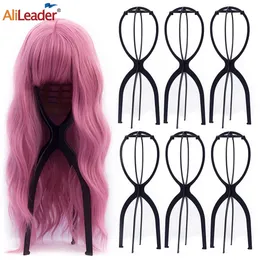 Peruca Stand Alileader 1-3Pcs Ajustável Wig Stands Plastic Hat Display Wig Head Holders Mannequin HeadStand Portátil Dobrável Wig Stand 230830