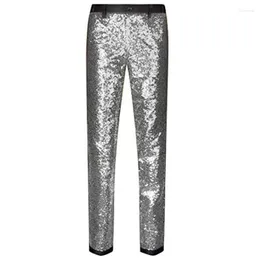 Men's Suits Dress Sequin Pants Stage Costume Solid Color Shadow Floor Po