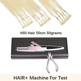 Connectors 6D2 Hair Extensions Machine 6D Hair With Machine Carbon Fiber Material 50g Hair 6D Buckle Fast Install Save Time For Salon 1B 60 230830