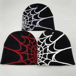 Ball Caps Heißer Verkauf Spinnennetz Jacquard Strickmütze mit Pullover Wollmütze für Männer und Frauen Warme Mütze Cartoon Kalte Mütze Winter