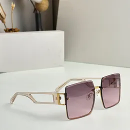 Große, quadratische, rahmenlose Sonnenbrille, Designer, breite Brille, Tempel, klare Mode, Sonnenbrille für Damen und Herren