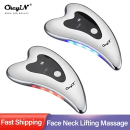 Face Massager Face Neck Lifting Slimming GuaSha Massage Electirc Vibration Heating USB Rechargeable Skin Rejuvenation Body Massager 53 230829