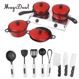 Kitchens Play Food MagiDeal Product 1Set Plastic Kitchen Cookware Kitchenware Set for Dollhouse Children Kids Pretend Toys Birthday Gift 230830