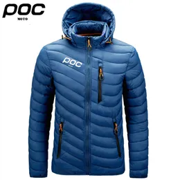 Giacche da ciclismo Giacca termica invernale da uomo Moto Poc Cappotto caldo con cappuccio da ciclismo Giacca a vento da esterno Abbigliamento da mountain bike Piumini da bicicletta MTB 230829