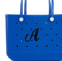 سحر أكياس إكسسوارات أجزاء الأحذية لـ BOGG DICRATITION Insert Alphabet Lettering Beach Tote Rubber Rubber PossistoriesBlacka Drop Droviour Otpod