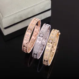 Дизайнерский браслет Four Leaf Clover Luxury Top Kaleidoscope v Gold Suo Ring Bracelet с Diamond Edge Уникальный дизайн модные аксессуары Van Clee Ювелирные подарки