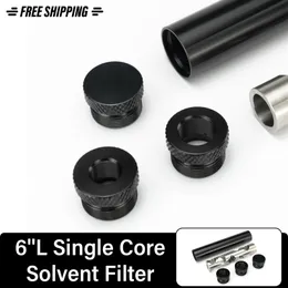 6''L 1.06"OD Stainless Steel Single Core Monocore Solvent Trap Fit .22/.223/5.56 Fuel Filter 1/2x28 + 5/8x24 End Caps For Napa 4003 Wix 24003 Car Use