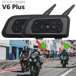 2pcs Xinowy V6 Plus Motosiklet Kask Bluetooth Intercom Kulaklık, 1500m BT C Tip C Tip Interphone Communicator 6 Rider için Q230830