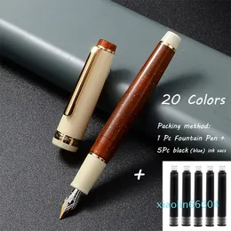 Canetas tinteiro 1 pc caneta tinteiro com tinta 82 caneta caneta de tinta acrílica com acessório de ouro giratório f nib escrita suave escritório de negócios