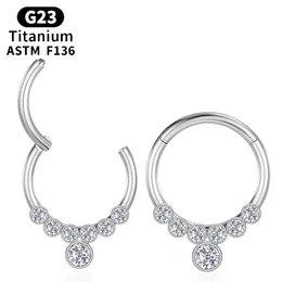 Piercing Cartilage Industrial Earrings Tragus Nose Rings Zircon Titanium septum Helix G23 Body Women Jewelry for Women Girl Gift