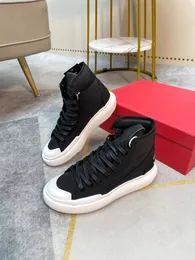 Famoso kaiwa tênis masculino designer de luxo higt sapatos superiores plataforma grossa sapatos esportivos preto branco lona formadores de couro 38-45