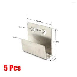 Hooks 5PCS Stainless Steel Flat Hanger Ceramic Tile Billboard Display Board Holder Braces Brackets Fasteners Screws Nails