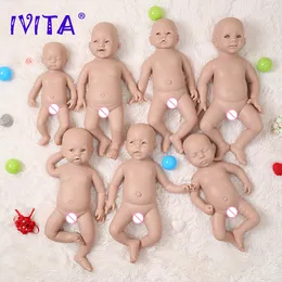 Bambole IVITA Silicone Reborn Baby Doll 3 Colori Occhi Scelte Realistico nato Bambino Non verniciato Non finito Bambole morbide Fai da te Kit di giocattoli vuoti 230828