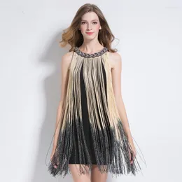 Casual Dresses Fringe Dress Vintage Elegant Vestido 2023 Summer Flapper Charleston Robe Sexy Party Bodycon Club Vestidos