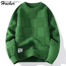 Huncher męski sweter mężczyźni 2022 Zima gruba puszysta, swobodny, duży skocz