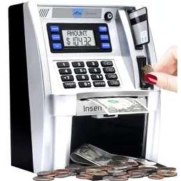 Yenilik Ürünleri Elektronik Piggy Bank ATM Şifre Para Kutusu Nakit Paralar Tasarruf Kutusu ATM Banka Güvenli Kutu Otomatik Depozito Banknot Noel Hediyesi 230830