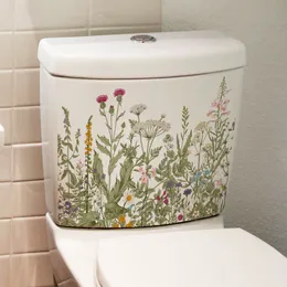 Wandaufkleber, verschiedene grüne Pflanzen, Blumen, Aufkleber, Badezimmer, Toilette, Dekor, Abziehbilder, Wohnzimmer, Schrank, Heimdekoration, selbstklebendes Wandbild 230829