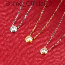 Singel CZ Diamond Pendant Rose Gold Silver Color Netlace for Women Vintage Collar Assume Jewelry فقط مع حقيبة X0830