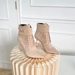 Balmais Angle Zip Boots заостренные пальцы на ногах топ -каблуки шпильки