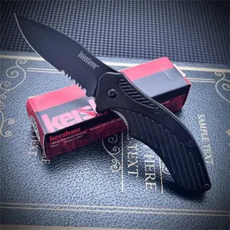 KERSHAW 1605CKTST Clash Pocket Folding Knife Svart serrerat blad Armerad nylonvågfiberhandtag Assisted Flipper Knife Outdoors Hunt Utility Knife Knife
