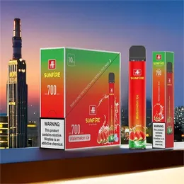 Sunfire 0% 2% 3% 5% Popular Products Sunfire 700 Puff 10 Regular Flavors Rechargeable Disposable Vape Pen Wholesale Price from Manufacturer Supply