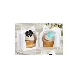 Party Favor Wholesale New 9X9 Cupcake Boxes Gift Box 100Pieces Lot Drop Delivery Home Garden Festive Supplies Event Dhbcv