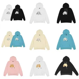 Winter Mens Hoodies Sweatshirt Bear Letter Hooded Long Sleeve Pullover High Street Clothing S-xl