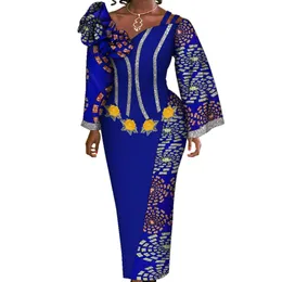 African Clothes Femme Fashion Patchwork Long Maxi Dashiki Dresses for Women Party