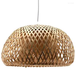 Lampy wiszące BMDT-nowoczesne bambusowe ręcznie tkane żyrandol restauracja