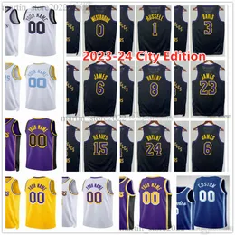 Basketball Jerseys LeBron Anthony 23 James 3 Davis Russell Austin Reaves Christie Vincent Cam Reddish Hachimura Vanderbilt Hood-Schifino Printed Men Women Youth